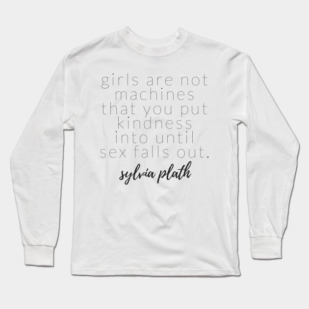 SYLVIA PLATH Long Sleeve T-Shirt by TheMidnightBruja